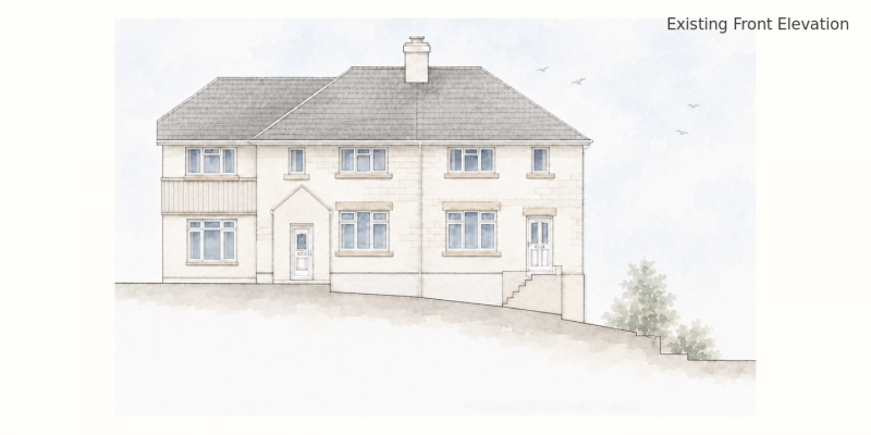 Ellis Avenue 1 2 Ellis Avenue Existing Front Elevation Website