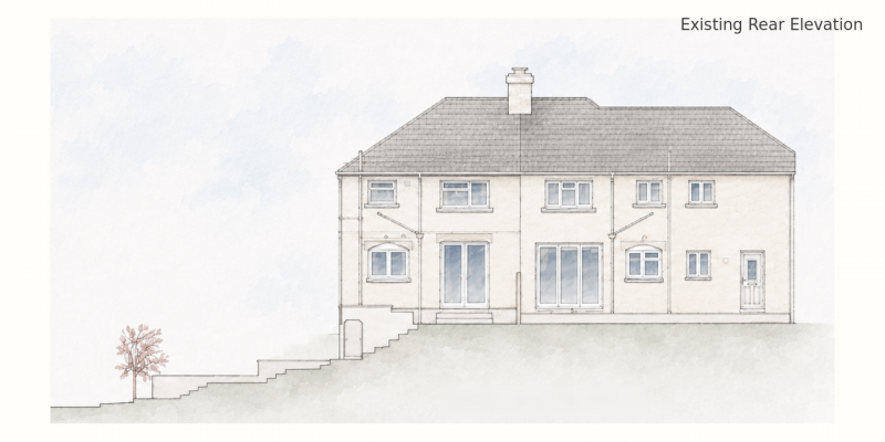 Ellis Avenue 2 2 Ellis Avenue Existing Rear Elevation Website